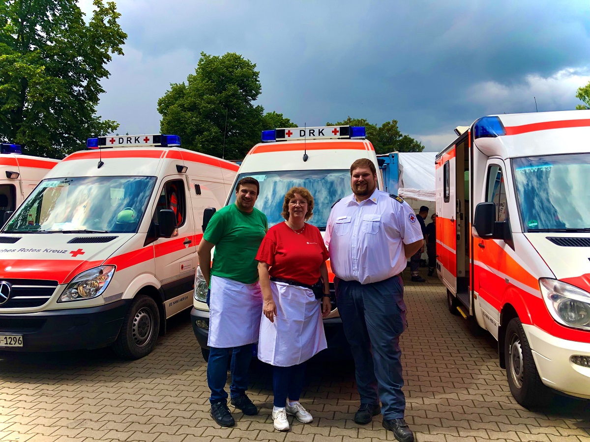 Christoph Bumann, Bettina Szelag, Benedikt Harting (Kreisrotkreuzleiter)