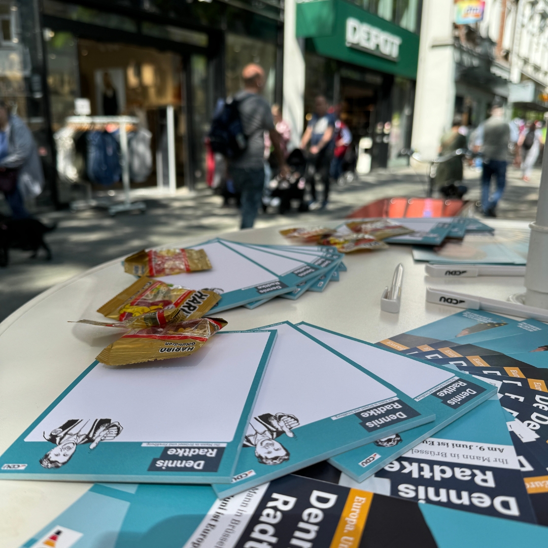 Wahlkampfstand in Herne-Mitte