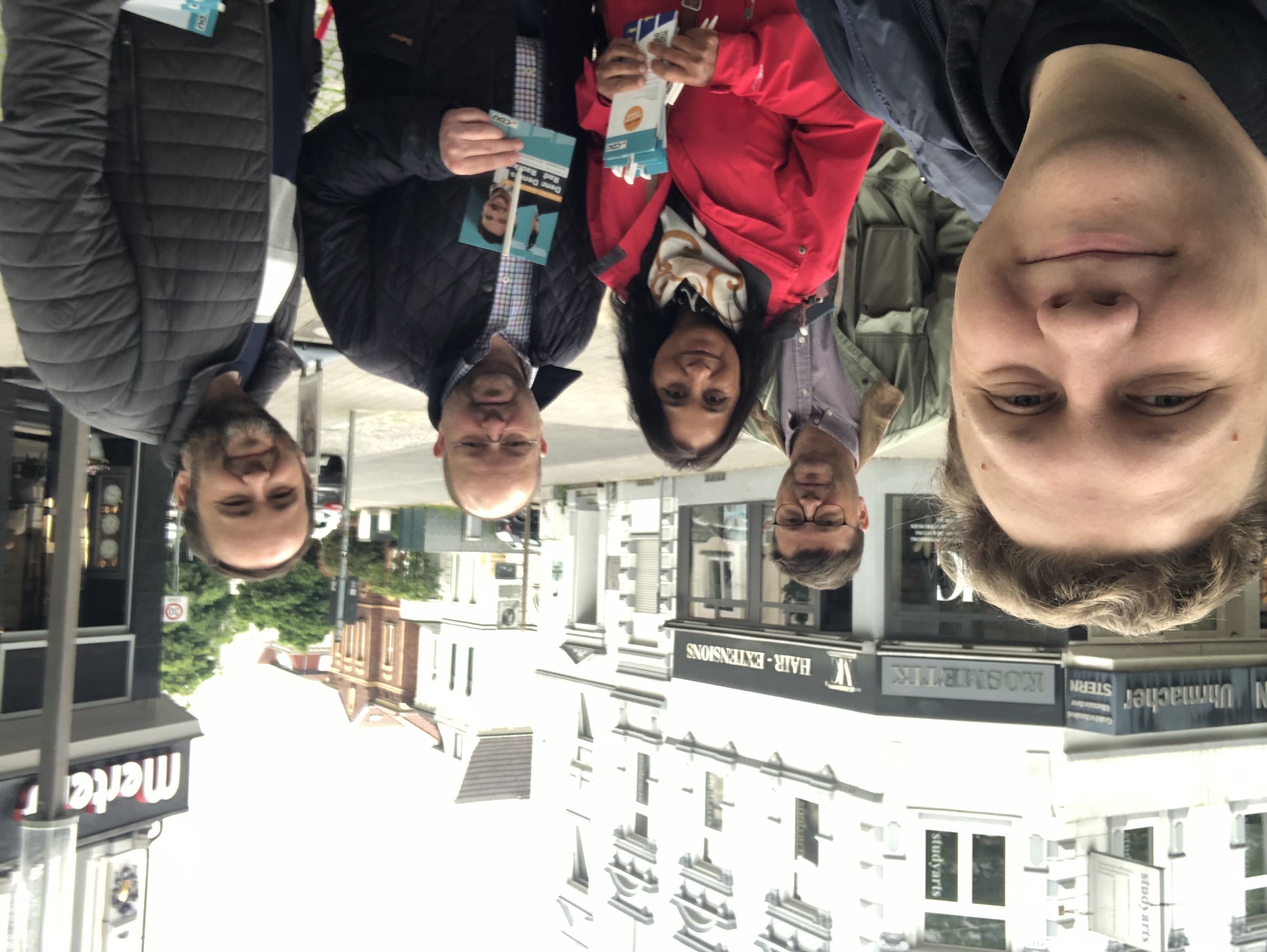 Jascha Hoppe, Thomas Mensing,  Hasemine Heu, Christoph Nott und Bjrn Wohlgefahrt in Aktion  (v.l.n.r.)